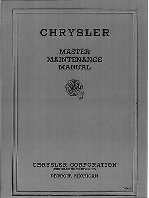 1934 Chrysler Master Maintenance Manual